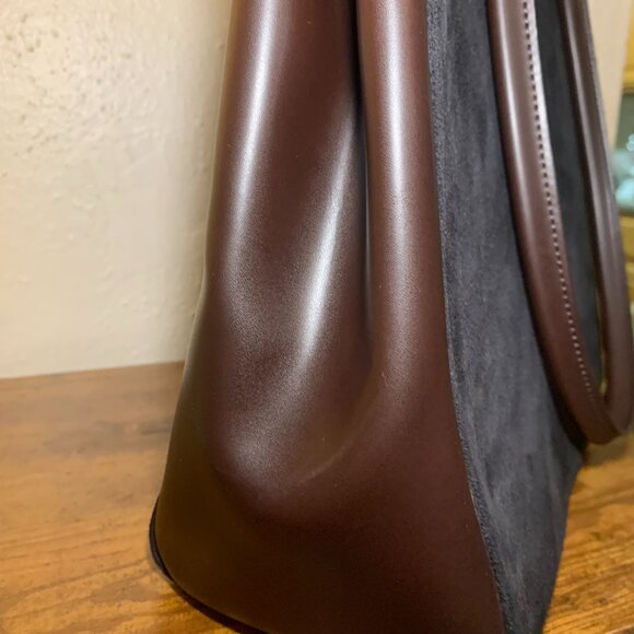 Hermes Like Suede Tote Bag - Picture 6 of 16